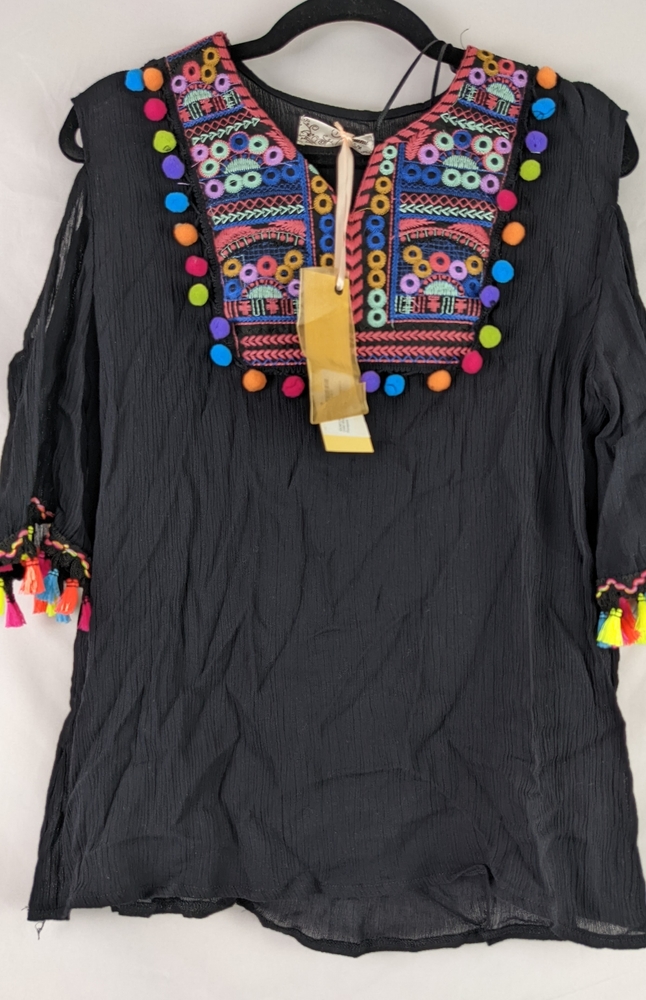 MIZUMI COLD SHOULDER WOMEN TUNIC SIZE S/M